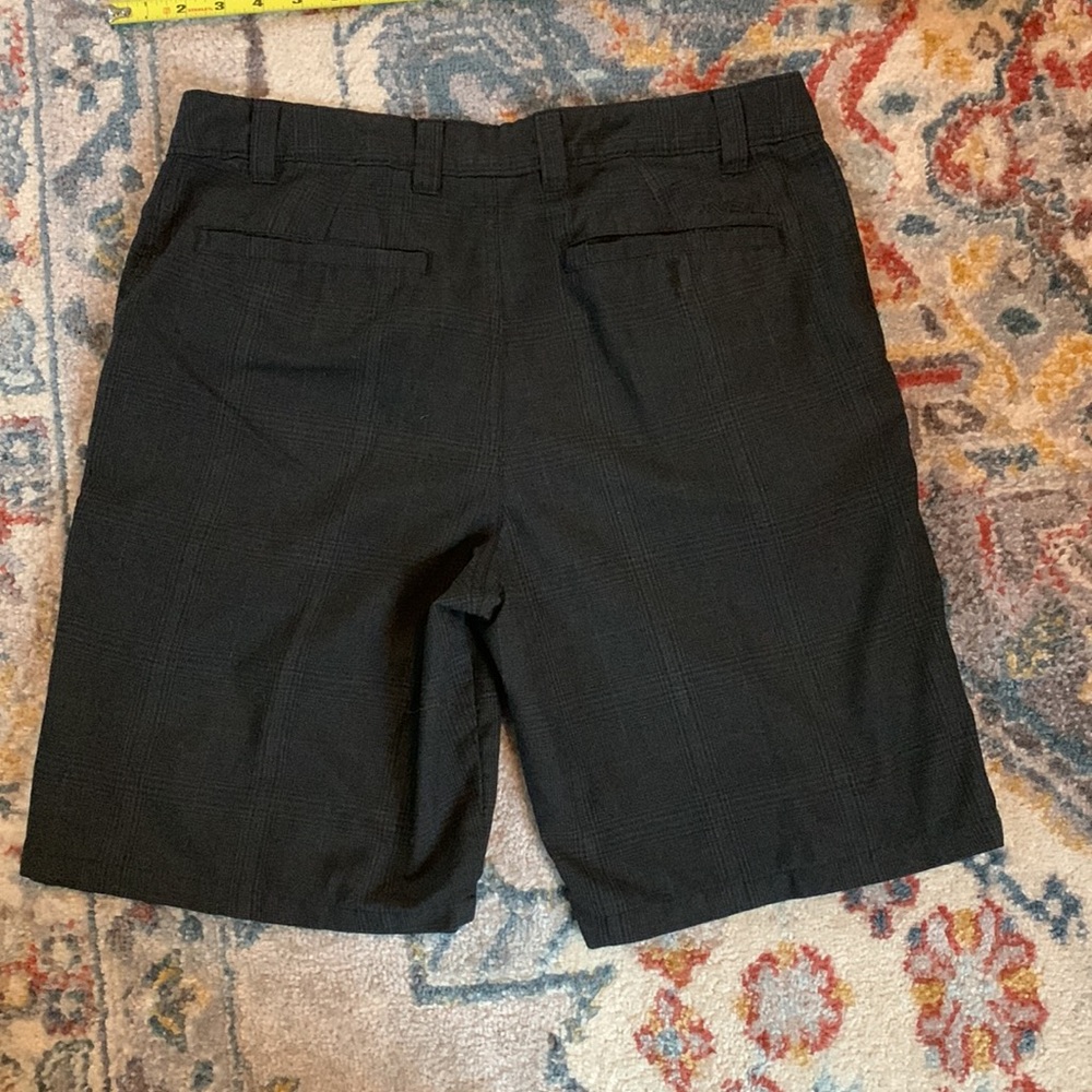 Mens O’Neal black with gray striped shorts - Picture 8 of 8